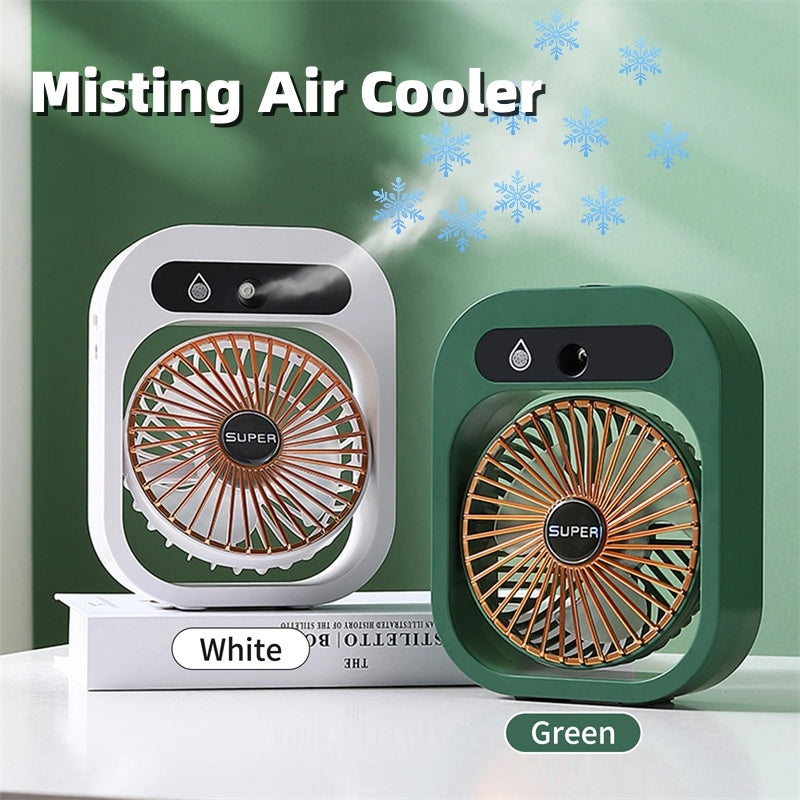 Cooling Mist USB Fan   - Portable Desk Misting Fan with 3 Wind Speeds and Humidifier Function | Zillume