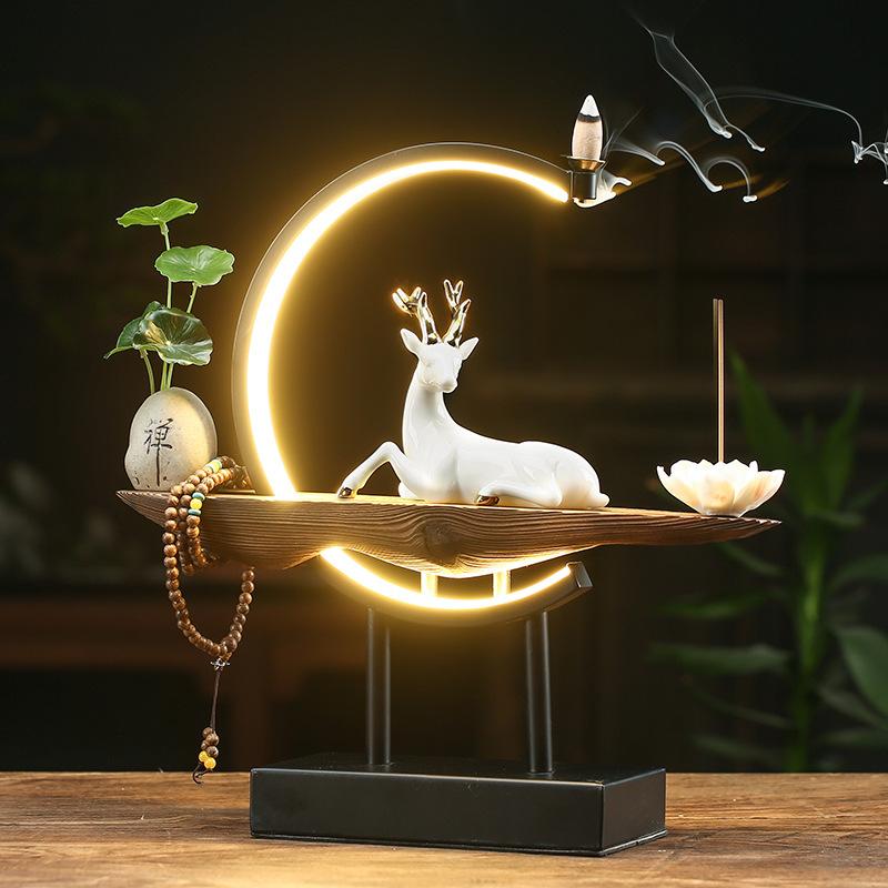 Elegant White Porcelain Deer Night Light – Serene Home Decor - Zillume